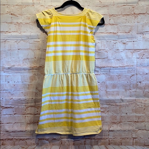 Lands End dress sz XL girls yellow white stripe - Picture 6 of 8